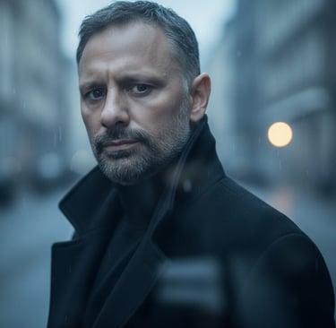 a picture of colin adams, PADI course director stood in the street