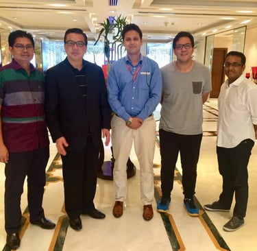 With Dato' Sri Liow Tiong Lai (second from the left), the Minister of Transport, Malaysia