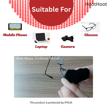 Using a 1 in million reusable wipe to clean a smartphone screen without chemicals.