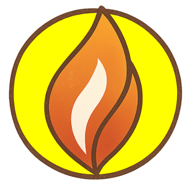Calm By Grace Logo … Auburn flame of peace burning bright!