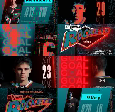 Kelowna Rockets goal style frame design quilt