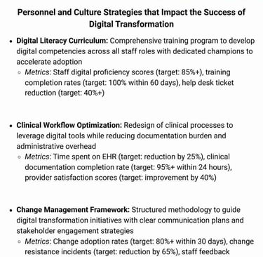 Healthcare leaders developing workforce strategy to improve staff performance and patient care.