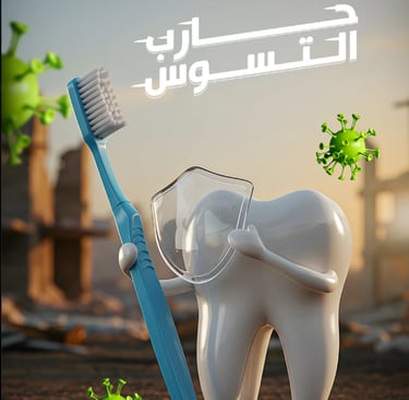 معركة يومية لحماية ابتسامتك.. كن أنت خط الدفاع الأول!  قاوم التسوس!