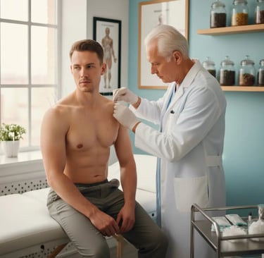 trattamento di agopuntura su articolazioni