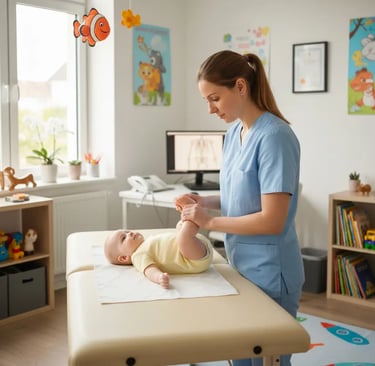 cura della postura pediatrica da parte di un osteopata