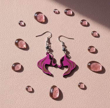 Boucles d’oreilles Femina, bijoux faits main – Bijoux Bourbon By Chrys