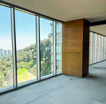 Vista privilegiada desde el departamento al campo de golf de Bosques de Santa Fe