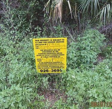 Wakulla County Florida Development Sign and Land Grab