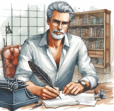 Image of an old style author