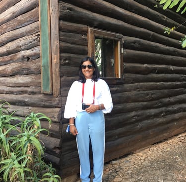 English Architect Nita Sharma, visting Le Corbusier cabanon at Eileen Gray villa E-1027 