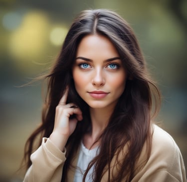 woman wearing black crew-neck shirt