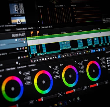 a computer screen showing a video editor