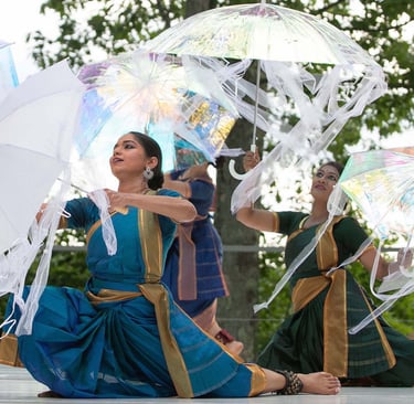 Prakriti Dance performs on stage (credit: Jacob's Pillow)