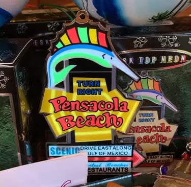 pensacola beach sign christmas ornament
