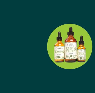 circle with vitamin c tinctures inside