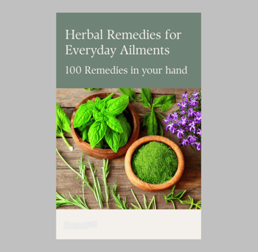 a book cover of a book with herbs