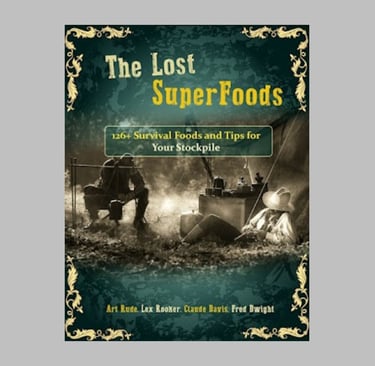 a book cover of the lost lost super foods