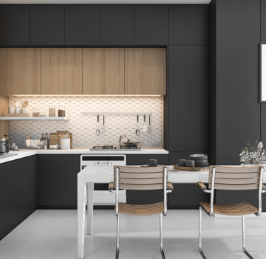 Cocina moderna reformada en Valencia con materiales sostenibles y diseño minimalista en 2025