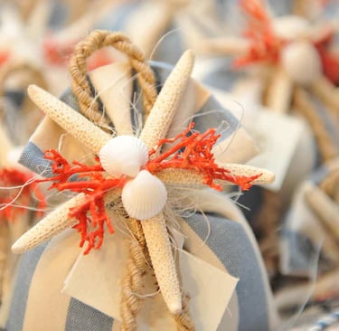beach themed wedding favours