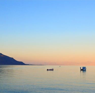 Bedouin star sunset sea view from the beach in Egypt