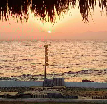 Sunrise on the beach in Egypt