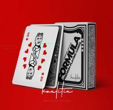 Nino Farina illustrated on a Playing Card.