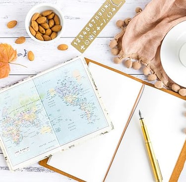 Map book with notebook