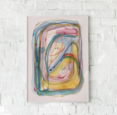 illustration numérique abstraite colorée; lâcher prise
