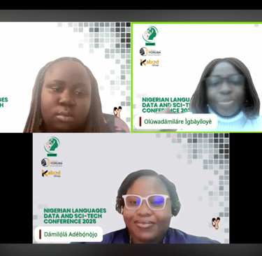 Screenshot of one of the sessions