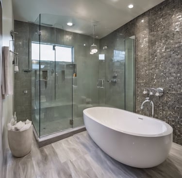 A modern custom Toronto bathroom design.