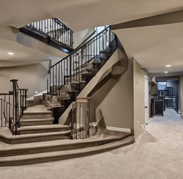 a modern stair case