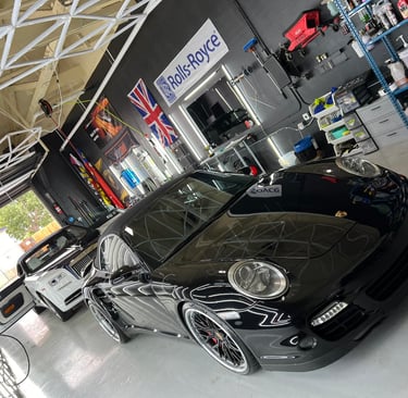 porche rolls royce ppf install j9's luxury auto detailing paint protection film 