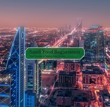 Saudi Food Registration Logo with slogan and saudi arabia photo