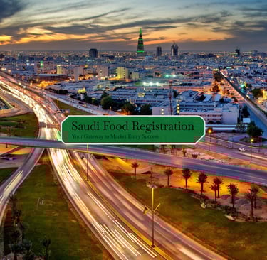 Saudi Food Registration Logo and slogan your gateway to market entry success