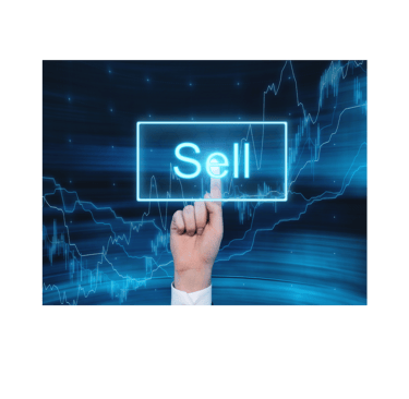 a person pointing to a sell sign that says sell