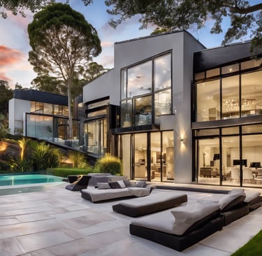 a large house with a pool and a pool
