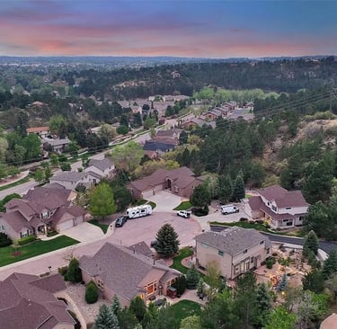 aerial view of houses