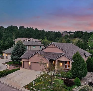 aerial view of front of house