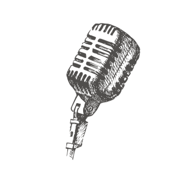 Illustration of old-fashioned microphone.