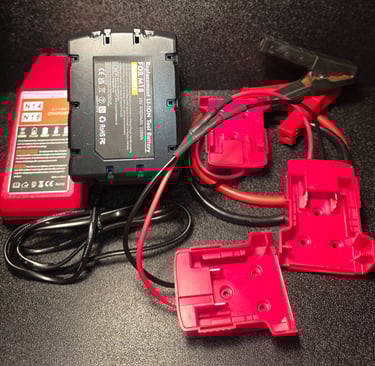 Expert Combo Kit.  Incluides a battery reviver, jump start pack, battery, and charger.