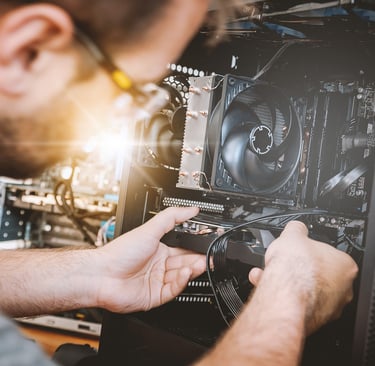 Manutenção, reparo, limpeza, configuração