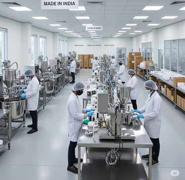 a group of people in white lab coats and masks