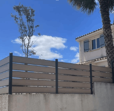 exemple de cloture de jardin en composite sud de la france