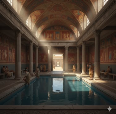 termas en la antigua pompeya