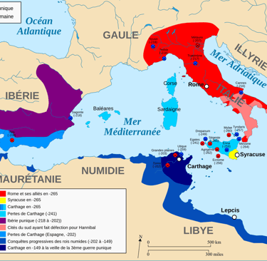 mapa de guerra punica
