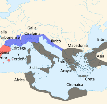 mapa de roma primer triunvirato