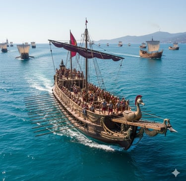 flota romana navegando