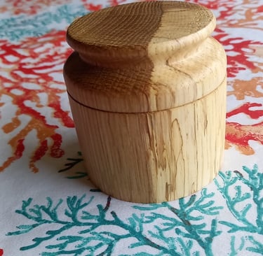 Boite à la limite de l'aubier (échauffé) et le duramen - chêne