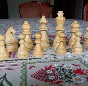 Pièces d'échec - buis