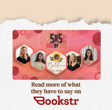 Bookstr 5 by 5 Series feature image with text inviting readers to explore more content on Bookstr.